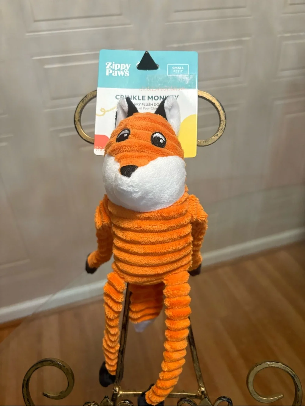 Brand New ZippyPaws Squeaky Plush Dog Toy  Crinkle Fox 12”